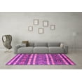 thumbnail image 3 of Ahgly Company Indoor Square Solid Pink Modern Area Rugs, 3' Square, 3 of 4