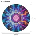 thumbnail image 6 of Colorful Tie Dye Flame Flower Pattern Round Tablecloth 60"x60",Wrinkle Wipeable Table Cloth for Kitchen Dining Room Picnic Patio Party, 6 of 6