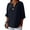 Navy, variant on Enjoytime Button Down Shirts for Women Solid Color V-Neck Summer Tops Business Work Casual Blouse Plus Size Womens Clothing