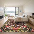 thumbnail image 3 of ODIKA 5'x7' Machine Washable Non-Slip Area Rug, Art Nouveau Pink High Traffic Rug, Pink, 974772, 3 of 7