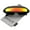 Black / Orange Mirror, variant on Unisex Futuristic Costume Single Shield Colored Mirror Lens Novelty Wrap Sunglasses 70mm (Black / Yellow Mirror) - 70mm
