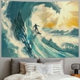 thumbnail image 2 of Orinice Surfing Tapestry Wall Hanging Unique Style Graphic Tapestries for Home Decor 60x50inch, 2 of 6