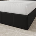 thumbnail image 5 of Allewie Queen Size Velvet Lift Up Storage Bed Frame, Vertical Channel Tufted Headboard, Hydrualic Underneath Storage, Upholstered Platform Bed, Wooden Slats Support, No Box Spring Needed, Black, 5 of 11
