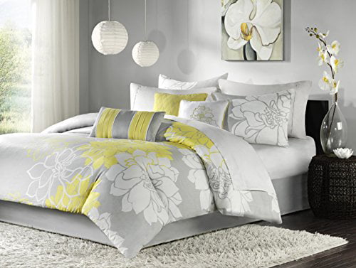 Details about   Madison Park Lola Sateen Cotton Comforter Set-Casual Medallion Floral Design All 