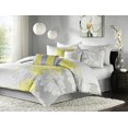 thumbnail image 1 of Madison Park Lola Comforter Set, Twin/Twin X-Large, Grey/Yellow, 1 of 2