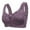 H98-Purple, variant on VFRGHD Bras For Women Front Zip Sports Bra No Underwire Comfortable Bralette Wide Straps Seamless Full Coverage Bras For Yoga Gym Versatile Tshirt Bras