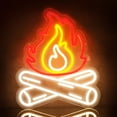 thumbnail image 2 of Fire Flame Neon Sign, Stove Fire led Light, light up sign for Bedroom Living Decor, Bonfire Campfire neon sign Gift for Gaming Room, Campfire decor, Camping decor, 2 of 8