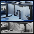 thumbnail image 6 of ARES WING Under Desk Cable Management Spine, Magnetic Vertebrae Cable Management for Standing Desk, Length Adjustable Cord Organizer with 20 Modular Vertebrae for Office and Gaming Desks, Blue, 6 of 9
