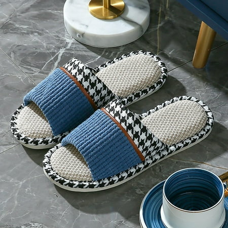 

Vedolay Men s Slippers Men s Slipper Memory Foam Cozy Slippers House Bedroom Fuzzy Slippers for Men Blue 10