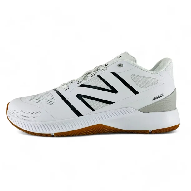 New Balance FreezeLX v4 Box Men's Lacrosse Shoes LAX White Gum FREEZBW4