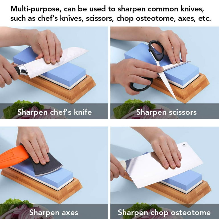 Knife Sharpener 2 Stages Knife Sharpening Stone Grindstone Whetstone  Grinder Household Diamond Ceramic Stages Knives Helps Repair Stone  Anti-Slip Base – the best products in the Joom Geek online store