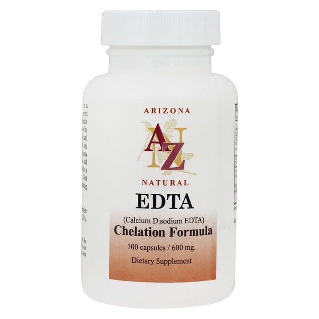 Arizona Natural - EDTA Calcium Disodium Chelation Formula 600 mg. - 100 Capsules