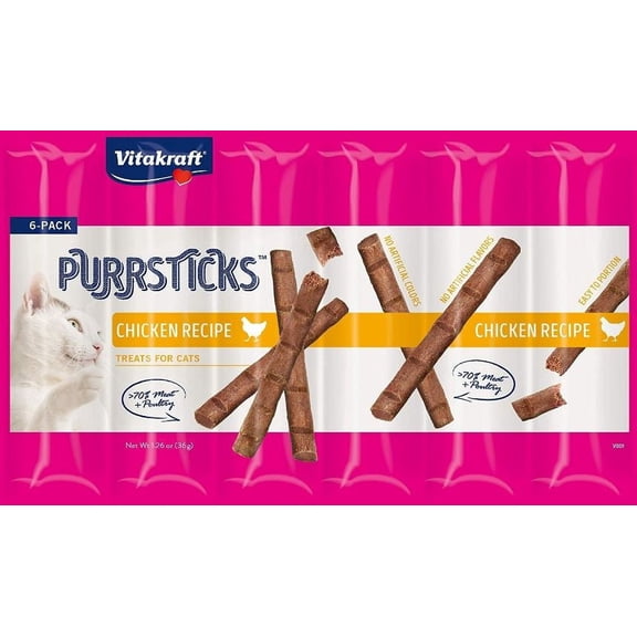 Vitakraft PurrSticks Chicken Treats for Cats [Cat Treats] 1 Pack 6 count