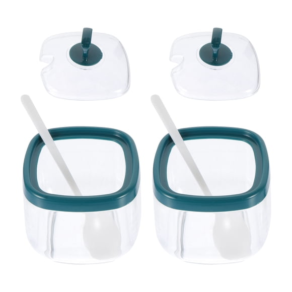 QUMIIRITY 2 Sets of Kitchen Canisters Transparent Condiment Holder for Food Shops