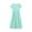 Green, variant on Girls Toddler Dress Pure Color Round Neck Short Sleeve Comfortable Pocket Long Dresses For Kid Infant size 4-5T