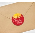 thumbnail image 3 of Darling Souvenir 45 Pcs Round Envelope Seal Red Aster Flower Save The Date Stickers DIY-1.6 Inches, 3 of 4