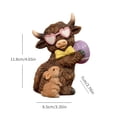 thumbnail image 2 of Tauxra Ornement en Résine Vache des Highlands Festif pour Entrée de Maison Décoration Extérieure Cadeau en Résine, 2 of 7