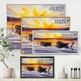 thumbnail image 4 of Designart 'Two Small Boats Parking On The Shore and Sunset' Lake House Framed Canvas Wall Art Print, 4 of 5