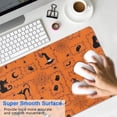thumbnail image 4 of Long Mouse Pads for Desk,Halloween Orange Background Icons Desk Mats on Top Of Desks, Desk Mouse Pad Extra Large with 3mm Non-Slip Base and Stitched Edge for Gaming,Office,Work,Home 31.5x11.8in, 4 of 5