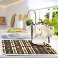 thumbnail image 5 of Yayeee Dish Drying Mat for Kitchen Counter 16"x18" Microfiber Absorbent Pad, Beige Geometric, 5 of 7