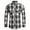 #409-Black, variant on Donemore Men's Plaid Shirt Button Down Collar Two Pockets Casual Long Sleeve Top Comfortable Breathable Fit