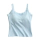 thumbnail image 2 of Pijama de manga corta para mujer, de verano, color liso, con tirantes y acolchado en el pecho, ropa interior sin mangas y pijama. Blusa de poliéster para mujer., 2 of 9