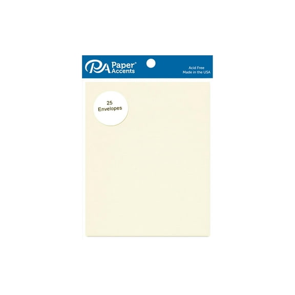 Envelope 4.38x5.75 25pc Linen Lt Ivory