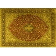 thumbnail image 1 of Ahgly Company Machine Washable Indoor Rectangle Persian Yellow Traditional Area Rugs, 8' x 12', 1 of 4