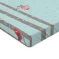 thumbnail image 2 of Ambesonne Christmas Fitted Sheet, Red Bird Winter, Twin Size, Seafoam Coral, 2 of 3