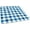 Blue White Lattice-1, variant on Checkered Fitted Polyester Tablecloth Square, Blue White Lattice Elastic Edge Home Decor Table Cover, Stain Resistant Washable Table Cover for Indoor Outdoor Party Use, Fits 36"x36" Table