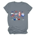 thumbnail image 2 of Women's Short Sleeve T-shirt Women'S Patriotic Graphic T-Shirt - 4Th Of July Firework Print Soft Breathable Daily Wear Top,Gray Women's Short sleeve T-shirt M, 2 of 4