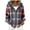 c01Blue, variant on JGGSPWM Women's Fall Winter Denim Patchwork Plaid Hooded Jacket Denim Trimmed Button Down Long Sleeve Casual Jackets Blue M