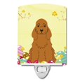 thumbnail image 1 of Carolines Treasures BB6095CNL Easter Eggs Cocker Spaniel Red Ceramic Night Light, 1 of 1