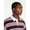 thumbnail image 4 of No Boundaries Striped Rugby Shirt with Short Sleeves, Men's XS-4XLT, 4 of 5