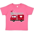 thumbnail image 3 of Inktastic Valentine's Day Red Firetruck with Pink Hearts Boys or Girls Toddler T-Shirt, 3 of 5