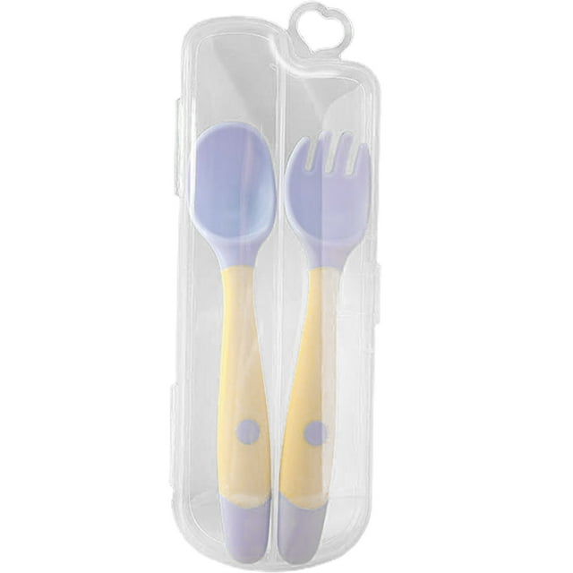 Coofit Kids Spoon Fork Set: Bendable Toddler Self Feeding Utensil Children Tableware