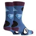 thumbnail image 2 of OoohYeah Men's Funny Colorful Crew Socks, Novelty Cotton Lightweight Socks - Ask Me, 2 of 4