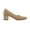 BEIGE, variant on BURUDANI Women's Chunky Low Block Heels Square Toe Work Pumps Comfortable Knitted Closed Toe Dress Wedding Shoes