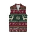 thumbnail image 7 of Dwelliawo Christmas Men's Sweater Vest Casual Knit Ribbed Pullovers Sweater Formal Sleeveless Xmas V Neck Sweaters Fashion Cable Fall Winter Vest Top Dark Green 4XL, 7 of 7