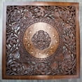 thumbnail image 3 of Natural Geo Handcarved Square Rosewood Decorative Accent Table, 3 of 4