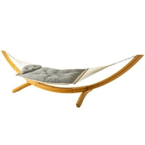 Hatteras Hammocks Large 13 ft L x 55 in W Sunbrella Tufted Hammock w/ Detachable Pillow - Cast Slate
