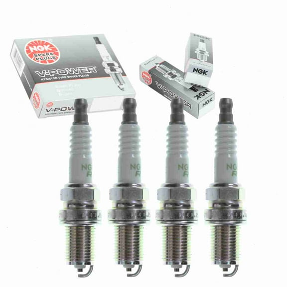 4 pc NGK 3735 V-Power Spark Plugs for 07-23116 22401KA100 3125 3182 7407 7408 B695-18-110 E3.56 F6DCO FR7KTC FR8KTC Q20-U Q20U11 Ignition Wire Secondary Fits select: 1987-1992 TOYOTA SUPRA
