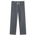 thumbnail image 4 of Dark Gray Textured Fabric Winter Female Pants Flannel High Waist Women Pants Lady Warm Straight Leg Plush Trousers, 4 of 7