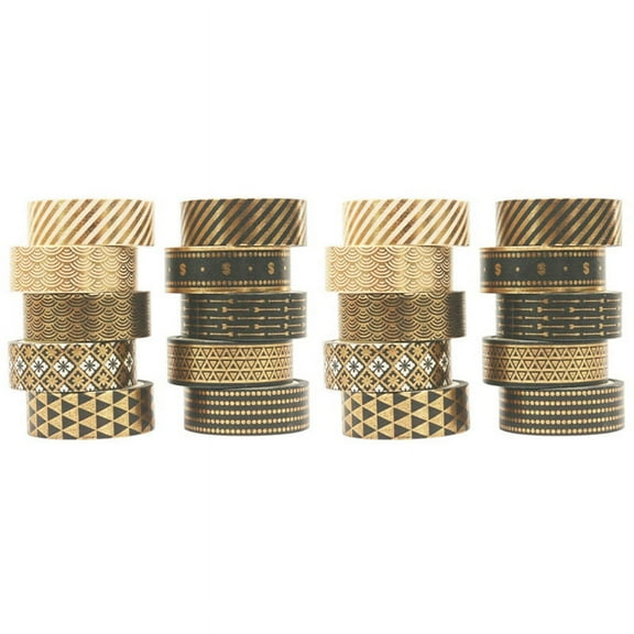 20 Rolls Foil Washi Tape Set Paper Scrapbooking Adhesive Masking DIY