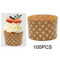 thumbnail image 6 of deevoka 100 Pieces Bread Baking Cup Paper Baking Pans for Engagement Party Christmas 9cmx8.5cm, 6 of 9