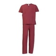 thumbnail image 2 of Unisex Nurse Reversible Scrubs Top Pants Set Workwear Professionals Healthcare Medical Uniform XS-3XL, 2 of 5