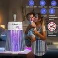 thumbnail image 5 of Rechargeable Bug Zapper – Cordless Indoor/Outdoor Mosquito & Fly Trap with Safety Grid, USB Charging, Purple Light for Flying Insects, Gray, 5 of 8