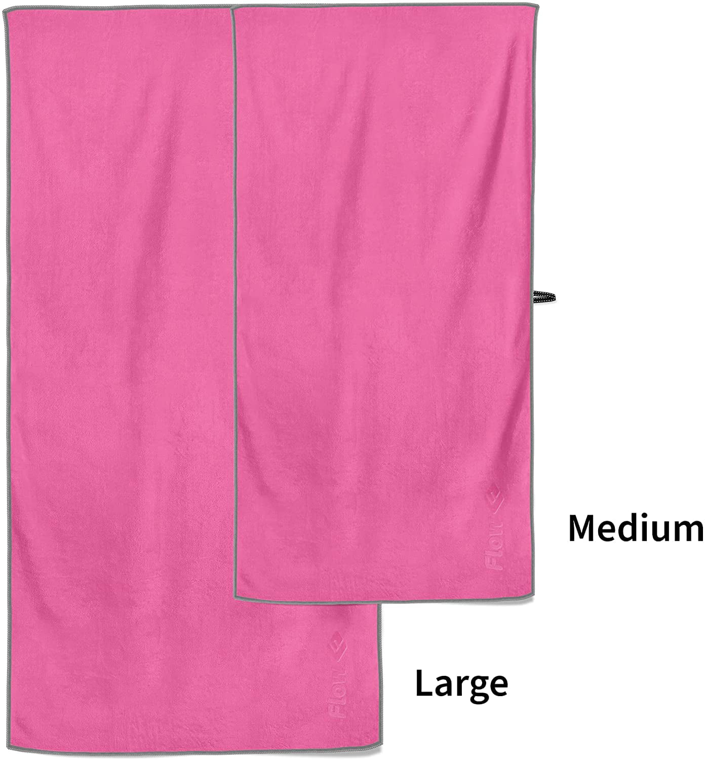  Flow Hydro Sport Towel - Toalla de natación de microfibra de  secado rápido para natación, piscina, triatlón y otros deportes acuáticos  en tamaños medianos y grandes (gris, mediana (48 x 24
