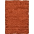 thumbnail image 2 of Unique Loom Solo Solid Shag Collection Area Modern Plush Rug Lush & Soft, 4 ft x 6 ft, Terracotta, 2 of 6