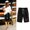 Black, variant on Summer Shorts for Women Independence Day Print Sports Shorts Casual Loose Drawstring Pockets Fashion Sunny Beach Shorts(Light Blue,S)